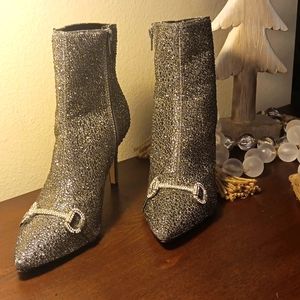 Rhinestones platinum INC Ankle boots 9.5